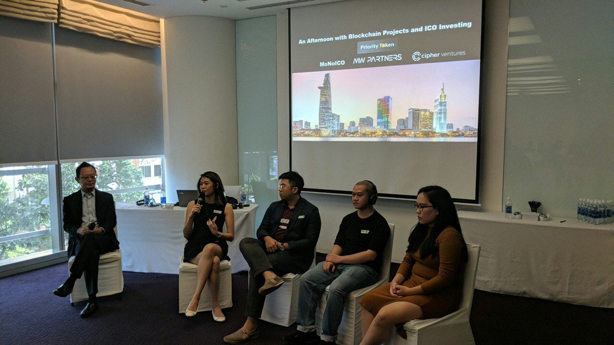 MWPartners_IO's tweet photo. Our co-founder, @maigoh91, speaking on a panel together with Cipher Ventures and @monoico_com at an event hosted in #Vietnam. #blockchain #cryptocurrency #mwpartners https://t.co/yFySldf9cH