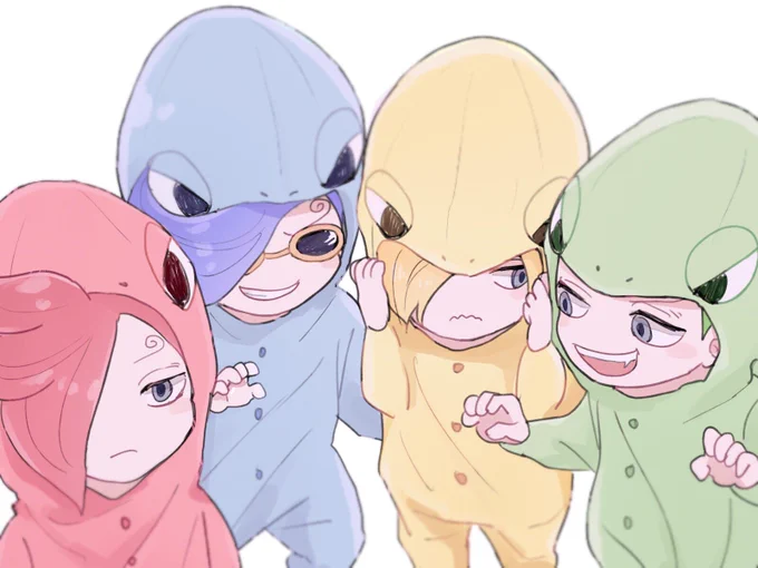恐竜パジャマ4兄弟 