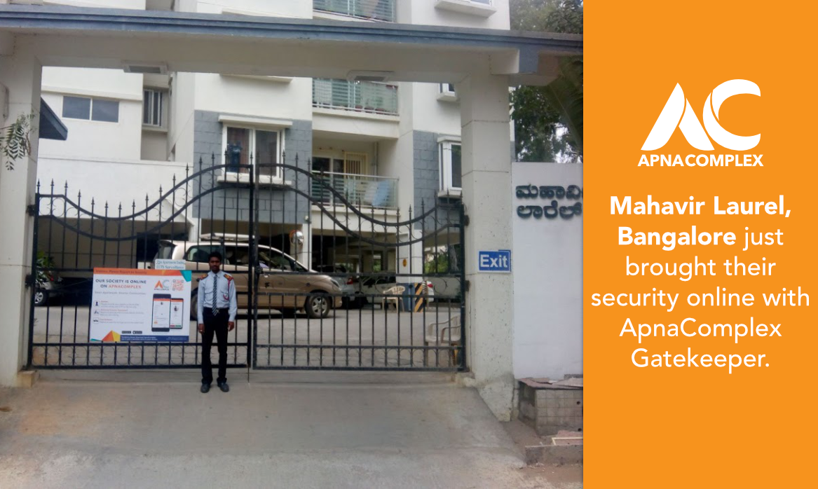 ApnaComplex's tweet photo. Mahavir Laurel, Bangalore goes live on #ApnaComplex #Gatekeeper. Just one of the many ApnaComplex products that make living in Mahavir Laurel a pleasant experience, for both the residents and managing committee members.

#GateSecured #Apartments #Apartment #ApartmentLiving https://t.co/R8TdFkLeeT
