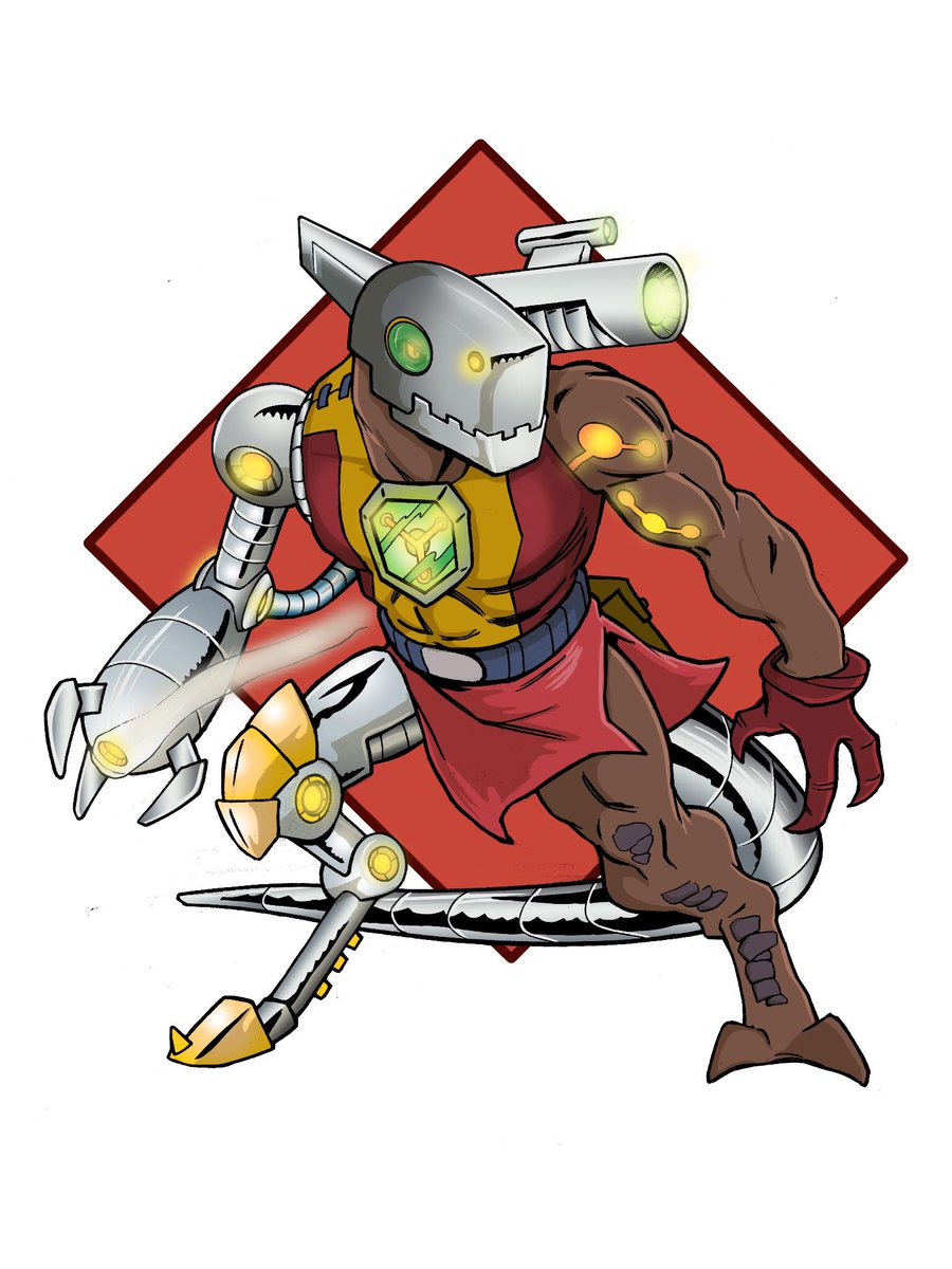 GroupGmg's tweet photo. COLOR UPDATE ... This is #ExtinctionPrime (or #Cybersaurus), he's one of this #IDOMINUS villains from the Pangaea PD line we are currently developing. #ItsTimeToMakeCrimeEXTINCT #PangaeaPD #GaelstoneMediaGroup #GMG #ComingSoon #Toys #InDevelopment https://t.co/9RcUvAQndi