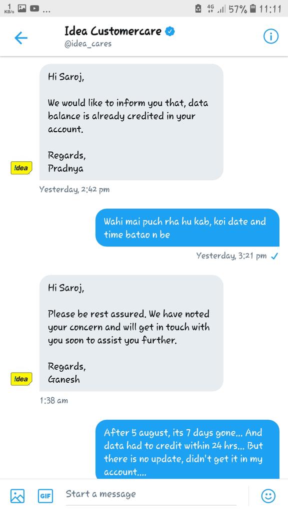 imkSaroj's tweet photo. #Idea_Chor I'm asking when the data credited in my idea... And they are mis leading me... On call @idea_cares told me to wait for this data, and on tweet (DM) telling me that data already credited... Creepy @ideacellular 
@k_srikant @SrVed9 @TeraTechYT @HiSunaina @bagga_jii RT https://t.co/7JzsmP8xJZ