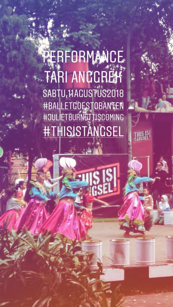 tangselcreative's tweet photo. #julietburnettiscomingtotown #balletgoestobanten Sabtu 11 Agustus 2018 di Taman Perdamaian telah terlaksana dgn seru, lancar, ramai. More photo on instagram @tangselcreative #thisistangsel https://t.co/exwcXTKcVa