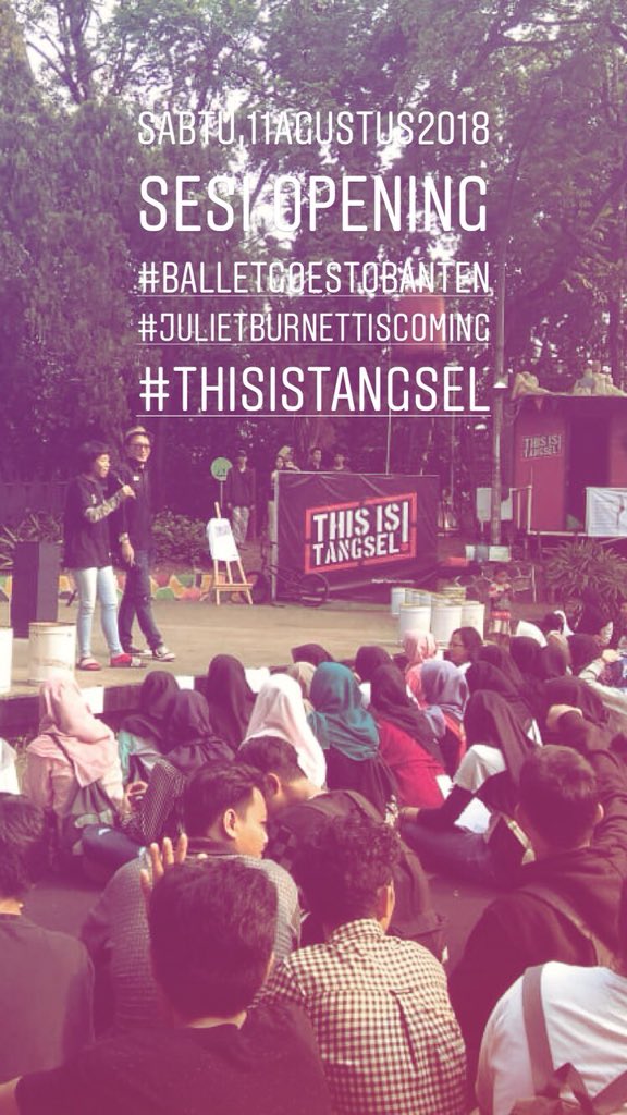 tangselcreative's tweet photo. #julietburnettiscomingtotown #balletgoestobanten Sabtu 11 Agustus 2018 di Taman Perdamaian telah terlaksana dgn seru, lancar, ramai. More photo on instagram @tangselcreative #thisistangsel https://t.co/exwcXTKcVa