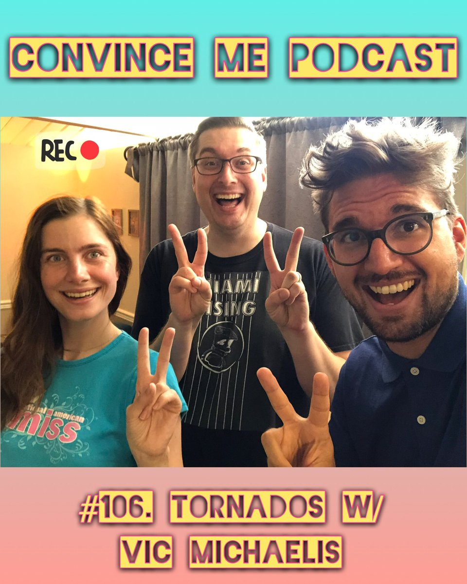 ConvinceMePod's tweet photo. Tornados. They’re big. They’re scary. They’re...fun? @vicmmic you’re gonna have to Convince Me! https://t.co/D32JSbLLJ3 https://t.co/WiRTHK06U9