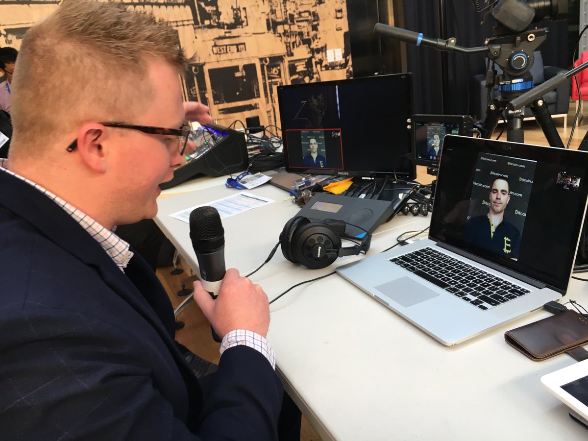 canozburn's tweet photo. @crypto_catchup having 1-1 time with @rogerkver this afternoon. Thank you Benny for your contribution on the mic all weekend long. #BLOCKConscious #betheinteruption #blockconscioussummit https://t.co/1nzR82wRqK