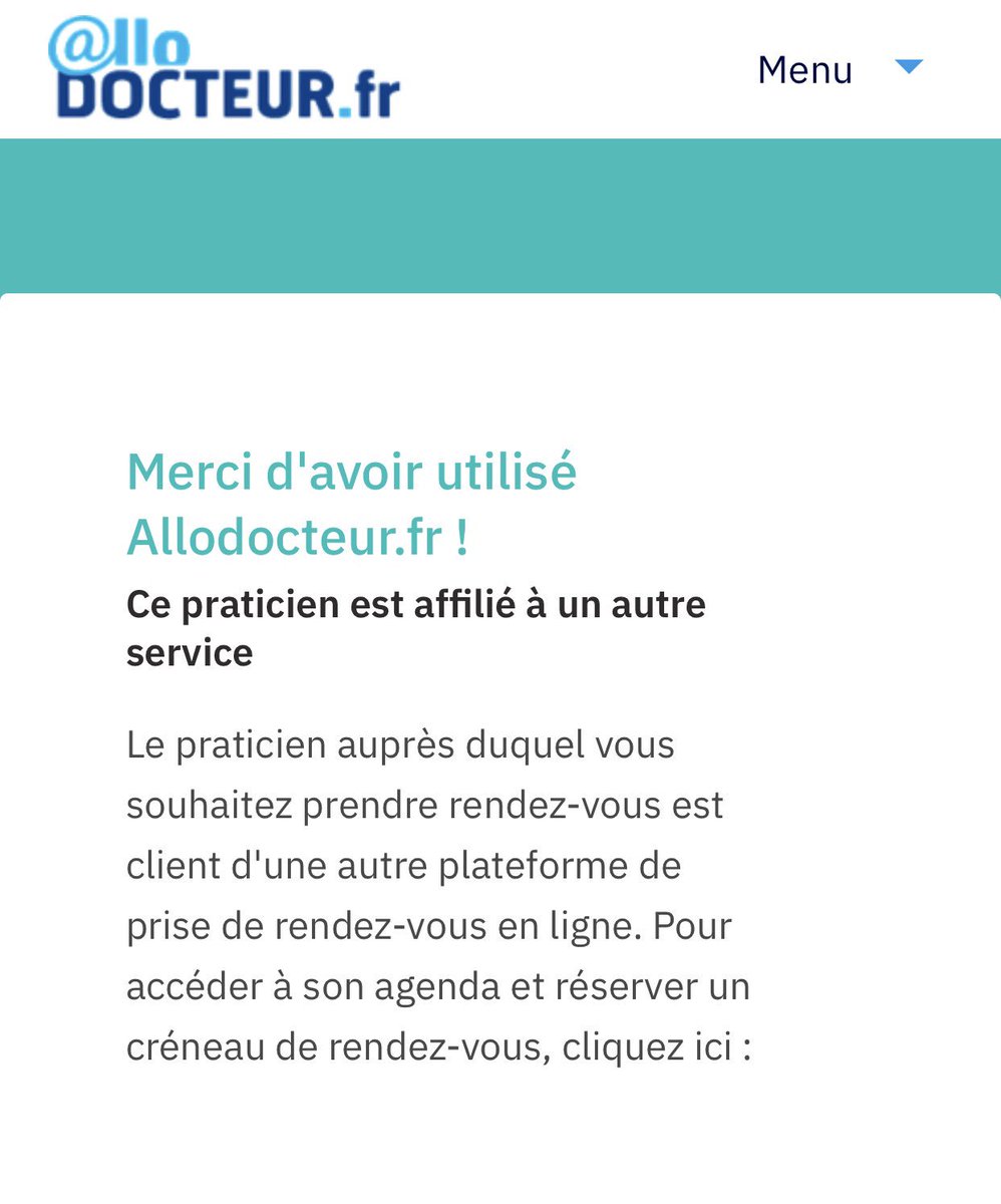 ergophile's tweet image. Pratique « limite » de @Allodocteur 😡 pour collecter de la données : 1/ On me presente mon médécin généraliste suite à ma rch. 2/ On m’oblige à créer un compte pour prendre rdv. 3/ On me dit que mon médecin n’utilise pas ce service et on me renvoie sur un autre service 😤😵