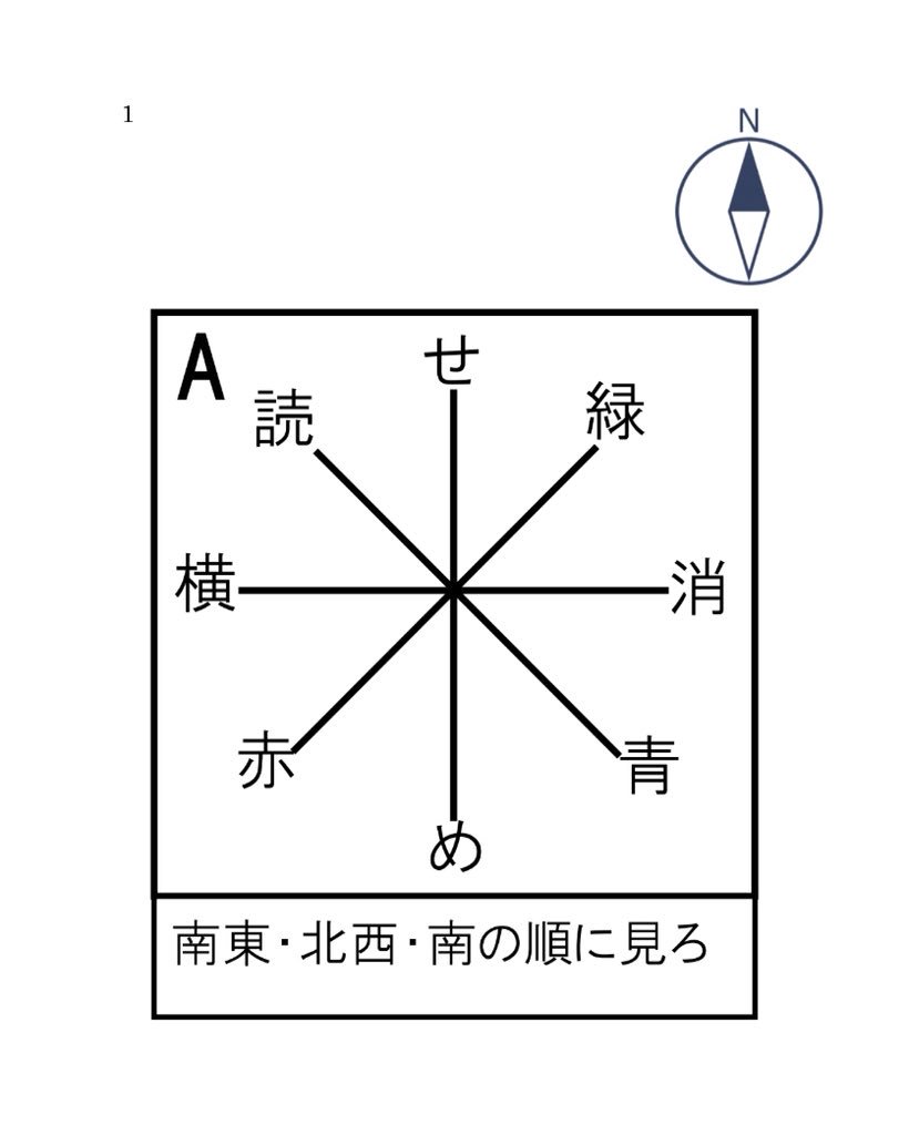 risarisatt's tweet photo. 息子(10)が作った謎です。
友達に出すアトラクとしてやる気満々です。

謎としては簡単ですが、構想からパソコン打ち(Word使用)まで頑張って仕上げてたので、良ければ解いてみて下さい。
ご感想や改善点寄せていただければ、本人喜びます。

AからDまでの答えを、次の解答用紙に入れてください。 https://t.co/Q39s7CeymS