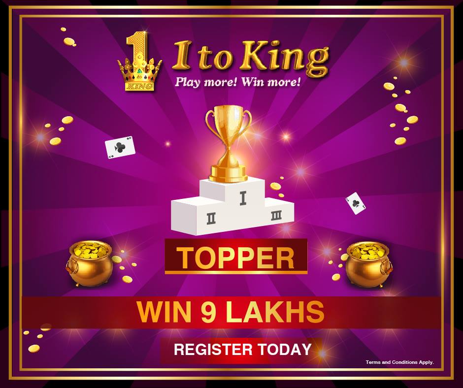 1toking's tweet photo. Sign Up Now: https://t.co/QXsfpbhrsy
Win 9 Lakhs Just By Being The Rummy Topper !! Start Playing Now !!👑

*T&amp;C Apply
#playmore #winmore #1toking #1tokingonline #onlinerummy #rummygame #playrummyonline #cardgame #enjoy https://t.co/6pKhJ6hOV4