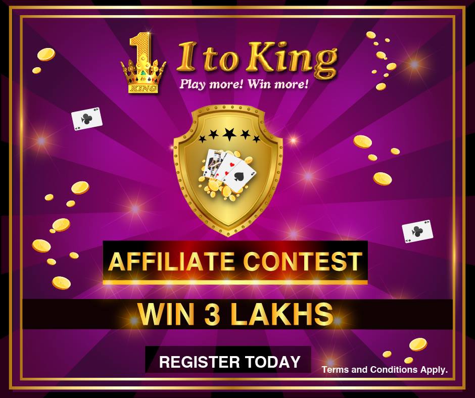 1toking's tweet photo. Sign Up Now: https://t.co/QXsfpbhrsy
Win 3 Lakhs By Playing Affiliate Contest !!👑

*T&amp;C Apply
#playmore #winmore #1toking #1tokingonline #onlinerummy #rummygame #playrummyonline #cardgame #enjoy https://t.co/A7z7XGsfrN