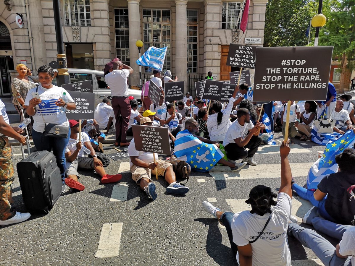 AEnjoh's tweet photo. @mbachelet @UN @antonioguterres Start with #Cameroon Don’t be like @antonioguterres stand up to dictators, SOS #GenocideInSouthernCameroons Sanction &amp; Suspend Enabler negotiations starting with #PaulBiya demilitarising #WestCameroon #Ambazonia  Stop #France #Russia #China all fueling war. Arrest @ITBMINCOM liar https://t.co/pJAI20L6VR