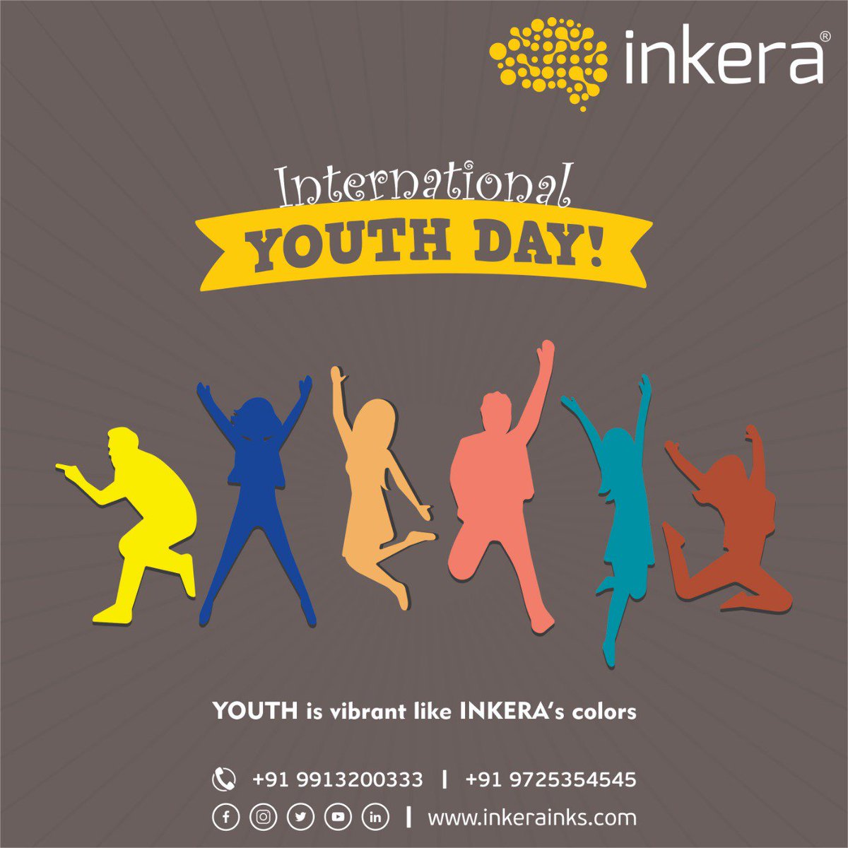 inkeraindia's tweet photo. INTERNATIONAL YOUTH DAY
#Inkera #Brand #Rising #Glue&Grits #MetallicInk #Cromalux #EngraverInk #CoralRed #CanaryYellow #InkjetInks #DigitalInks #DigitileInks #CeramicRawMaterial #DecorativeTiles #GVT #FloorTiles #WallTiles #ParkingTiles
#ChangeForTheBetter #SayYesToChange https://t.co/mNthnlqkU4