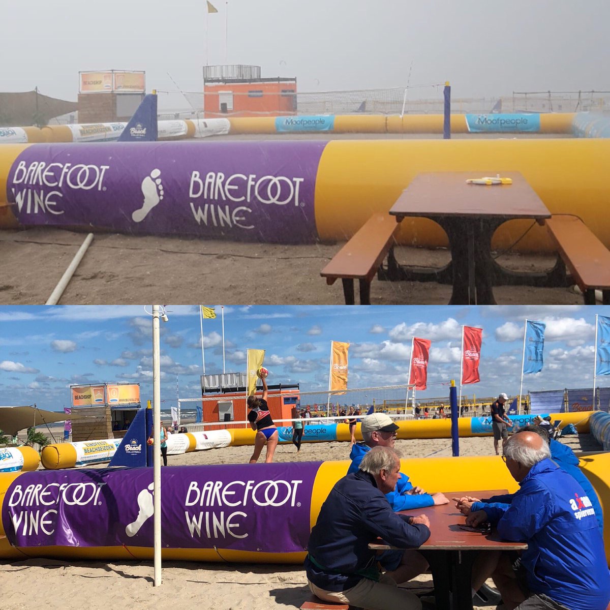 Beachvolleybal's tweet photo. Na vrijdag en zaterdag zijn we benieuwd wat het weer vandaag voor ons in petto heeft op dag 2 van het SBVC in Hoek van Holland! #beachcircuit https://t.co/1eWunqP2rz