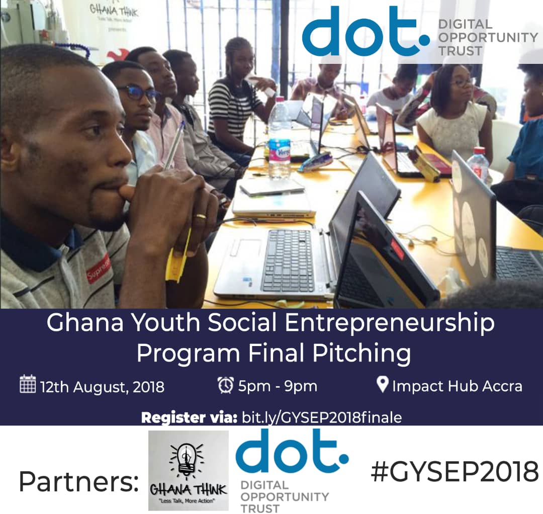 CofieDoreen's tweet photo. It's today! Yaaaayyy.... Come join Me and my colleagues as we pitch our Social Innovation ideas under this year's #GYSEP2018 organized by @GhanaThinkFoundation and @DOT. Will be expecting ya!!!
#HerdIt
Venue: IMPACT HUB, OSU
Time: 5PM https://t.co/hUr3yj22hw