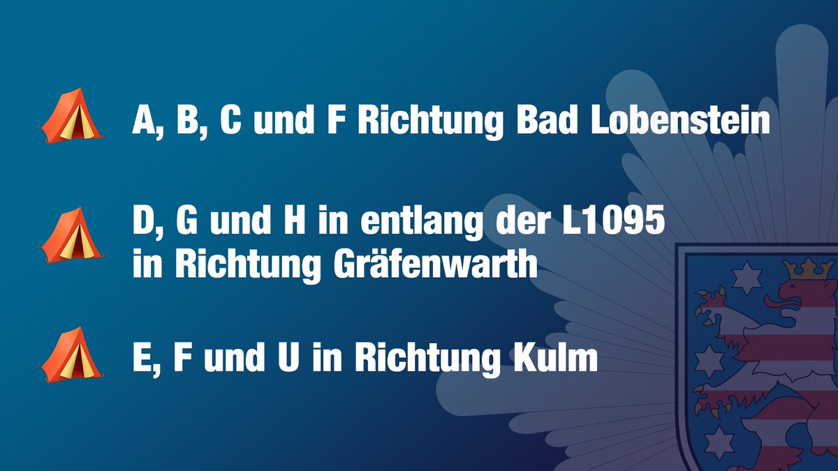 Polizei_Thuer's tweet photo. Damit die Abreise vom @smsfestival entspannt läuft: Lieber ein kleiner Umweg statt kilometerlanger #Stau.

Die festgelegten Wege für 🚙🏍️🚗 vom @smsfestival seht ihr im Bild. Bitte folgt den Anweisungen der Ordnungskräfte und der Kollegen.

#SMSXXII #WeareSMS #SaalburgBeach https://t.co/5RtNX1GsU9