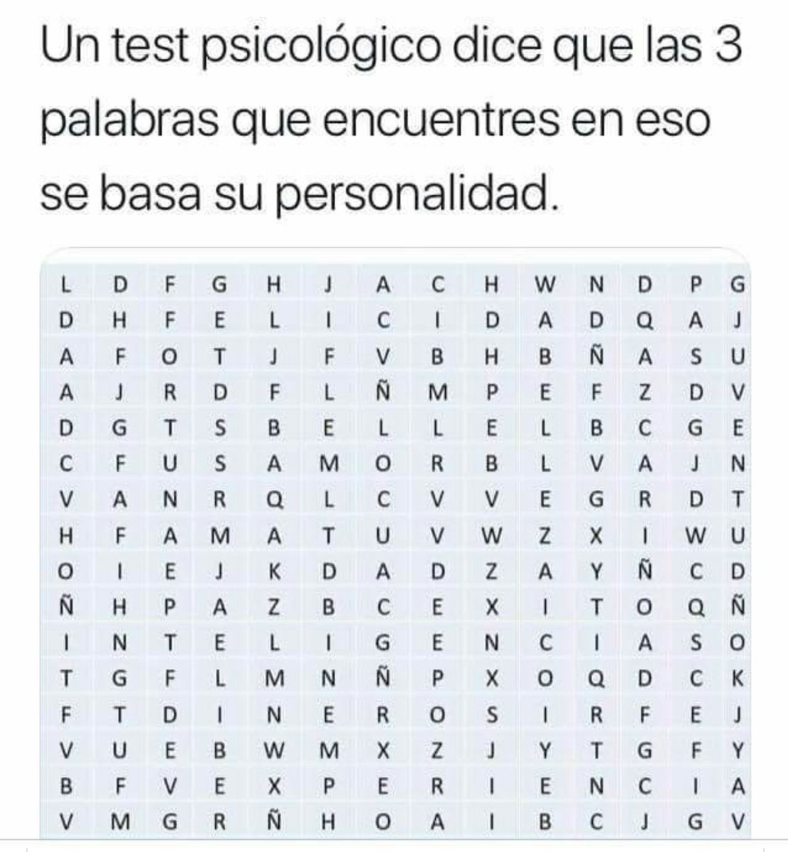 "Un test psicológico dice que..."