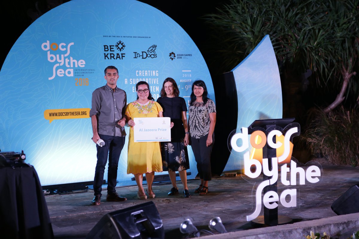 AJWitness's tweet photo. Just wrapped up an awesome week at #docsbythesea with @TribecaFilmIns, @docsbythesea, @Indocs &amp; all the talented filmmakers from Southeast Asia. A special shout out to Baby Ruth for getting the @AJEnglish prize. We're thrilled to start working with you on your next film 🎉🎥🎉📺 https://t.co/QAjK2ZLqWd