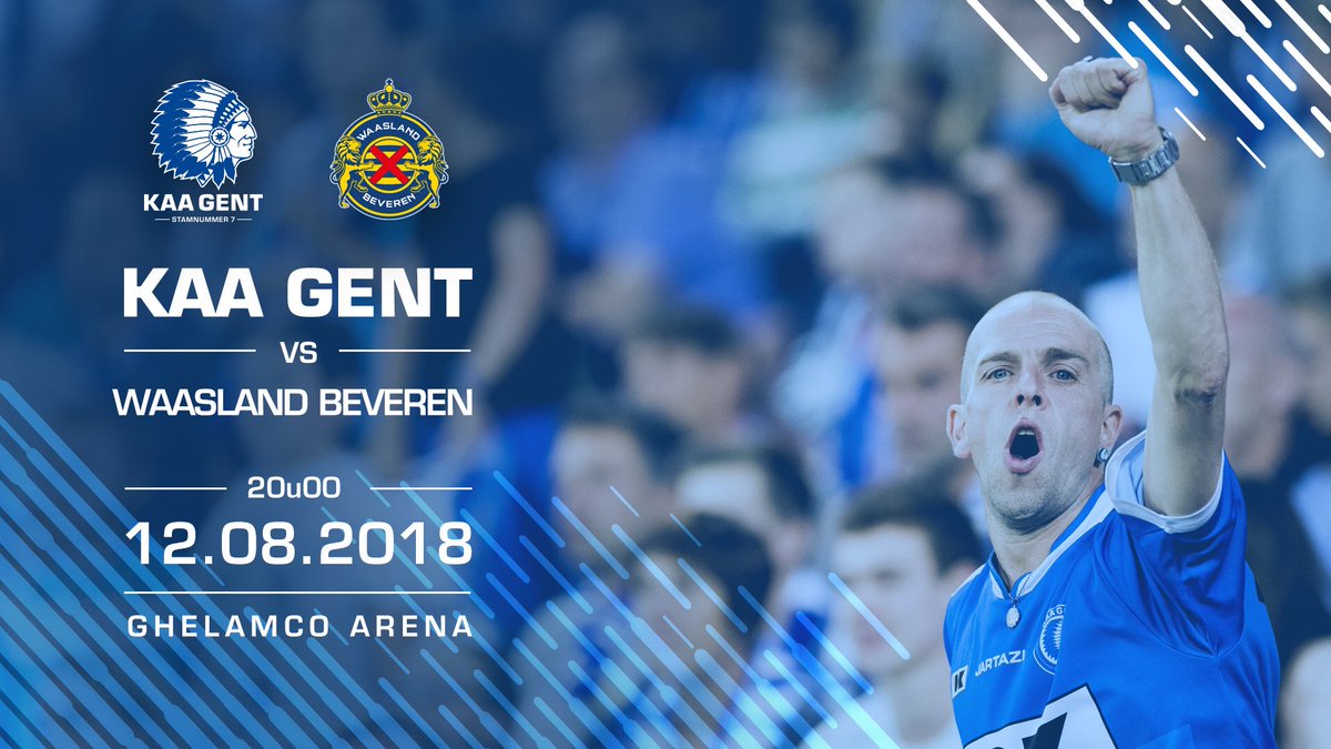 KAAGent's tweet photo. MATCHDAY 🆚 @WaaslandBeveren! Vanavond samen de eerste driepunter van het seizoen behalen! #GntWbe 💪🏼 #COBW🔵⚪️ https://t.co/TGEgb9HfYL