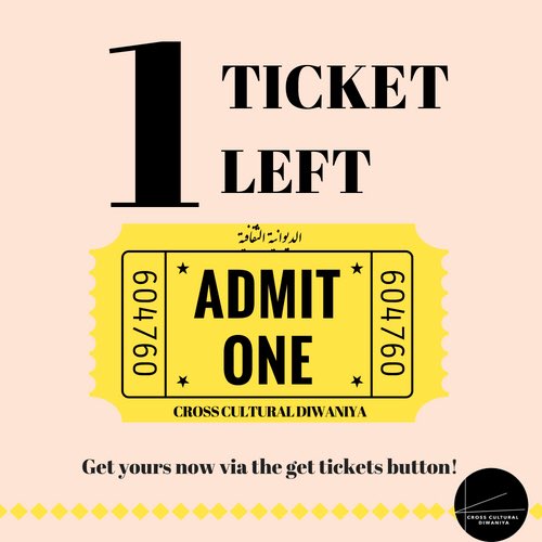 ccdkwt's tweet image. ONE TICKET LEFT. في تذكرة حق باجر! 

See you all tomorrow, get your ticket here: eventbrite.com/e/quality-of-e…