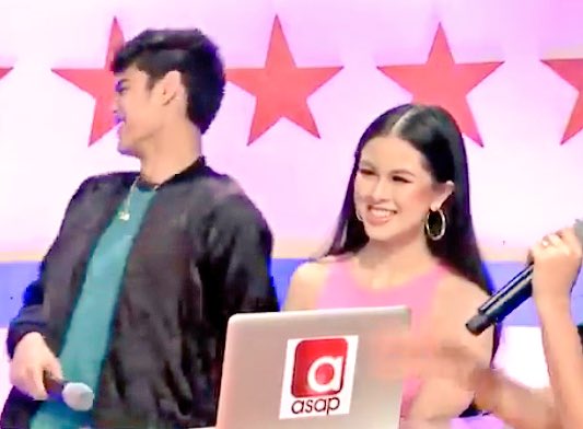 tookoolforya's tweet photo. You looked like you've ran a mile, nag holding hands lang naman kayo. You looked breathless and on edge the whole time while Kirsten stood there smiling, cool as a cucumber. #DONKISSBidaOneForASAP https://t.co/oLHgSVqYuU