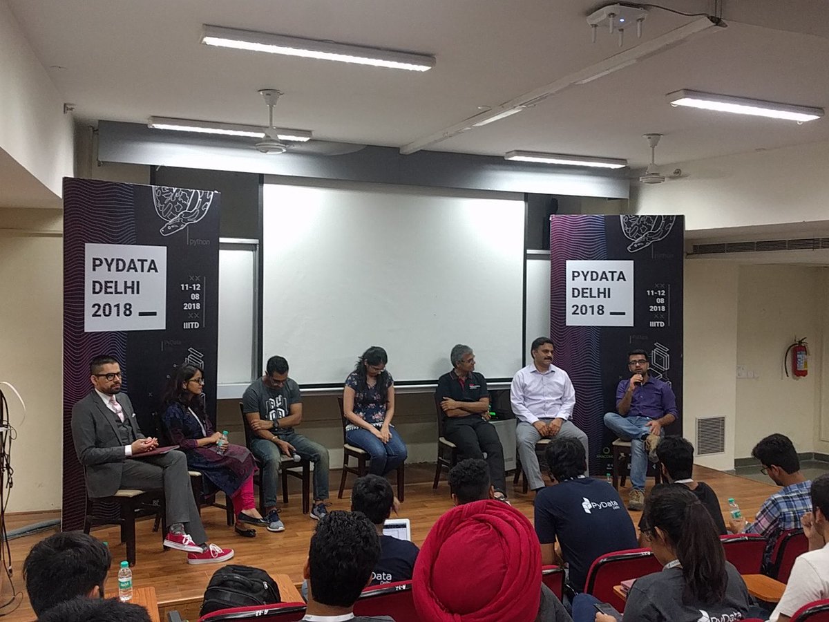 darthjoshi's tweet image. Panel discussion!!! Dream team right there😂 @PyDataDelhi #PyDataDelhi18
