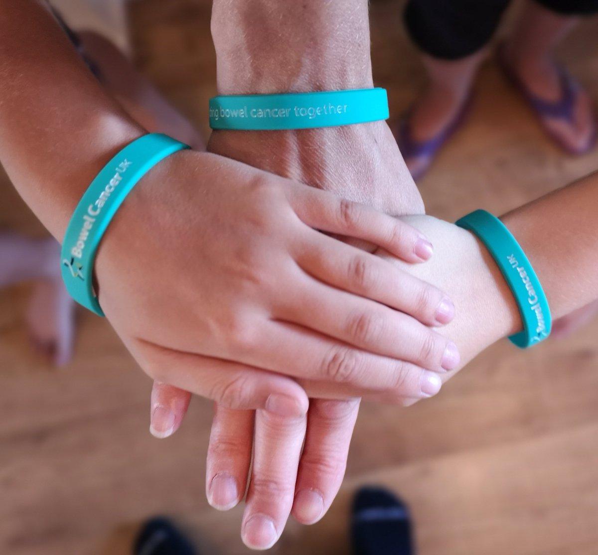 We have been overwhelmed by the amazing support of the new brand and we're loving seeing all the pictures of people with their new Bowel Cancer UK wristbands. Thank you!

If you haven't ordered one yet, you can get yours here: bowelcanceruk.org.uk/free-bowel-can…