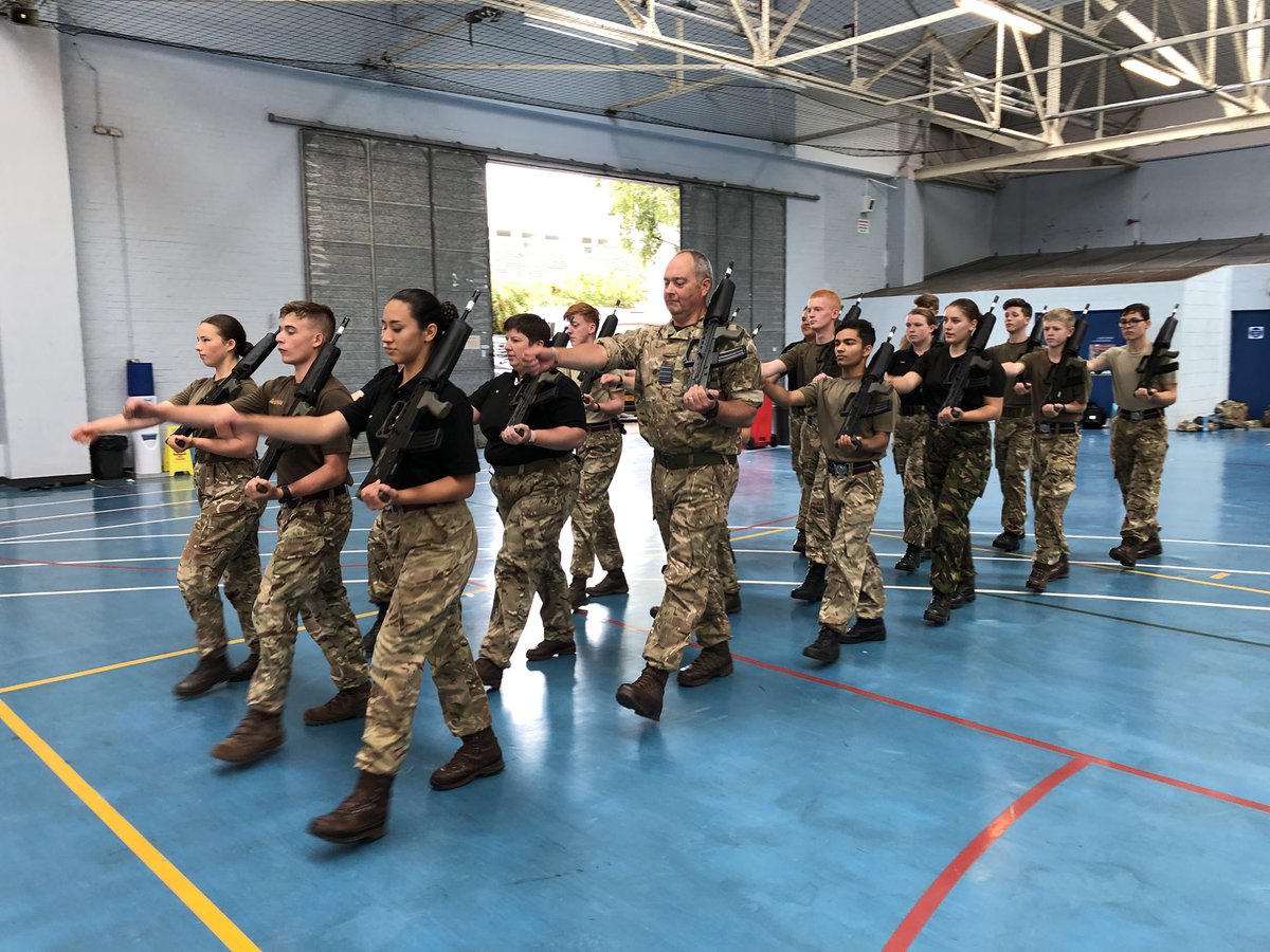 Regional Ceremonial Flight at <a href="/MODStAthan/">MOD St Athan</a> have been joined by Gp Capt Simon this afternoon - he’s watched some practice, had a chat about all things <a href="/aircadets/">RAF Air Cadets</a>, and even joined in with some rifle drill training! #drillies #whatwedo