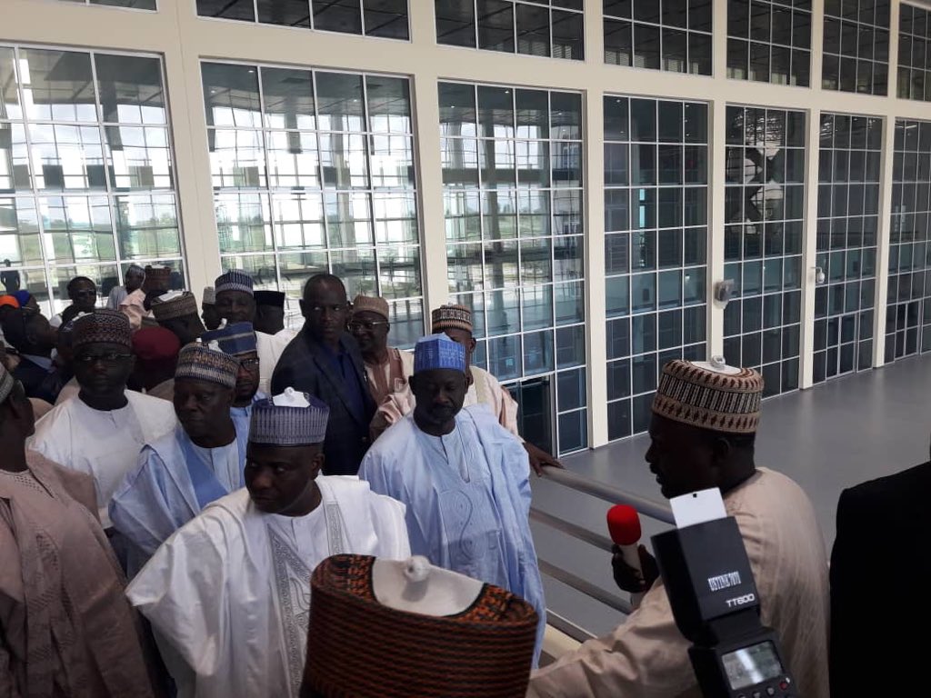 TheGuildng's tweet photo. Gombe State Governor, @HEDankwambo, Sokoto State Governors, @AWTambuwal, at the inspection of Gombe International Conference Center in on Sunday. 
#GuildDiscuss https://t.co/B2FphN9aq4