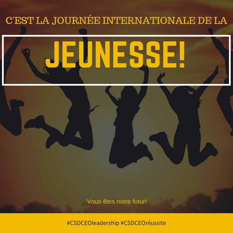 Prenons un instant pour célébrer nos jeunes en cette Journée internationale de la jeunesse!