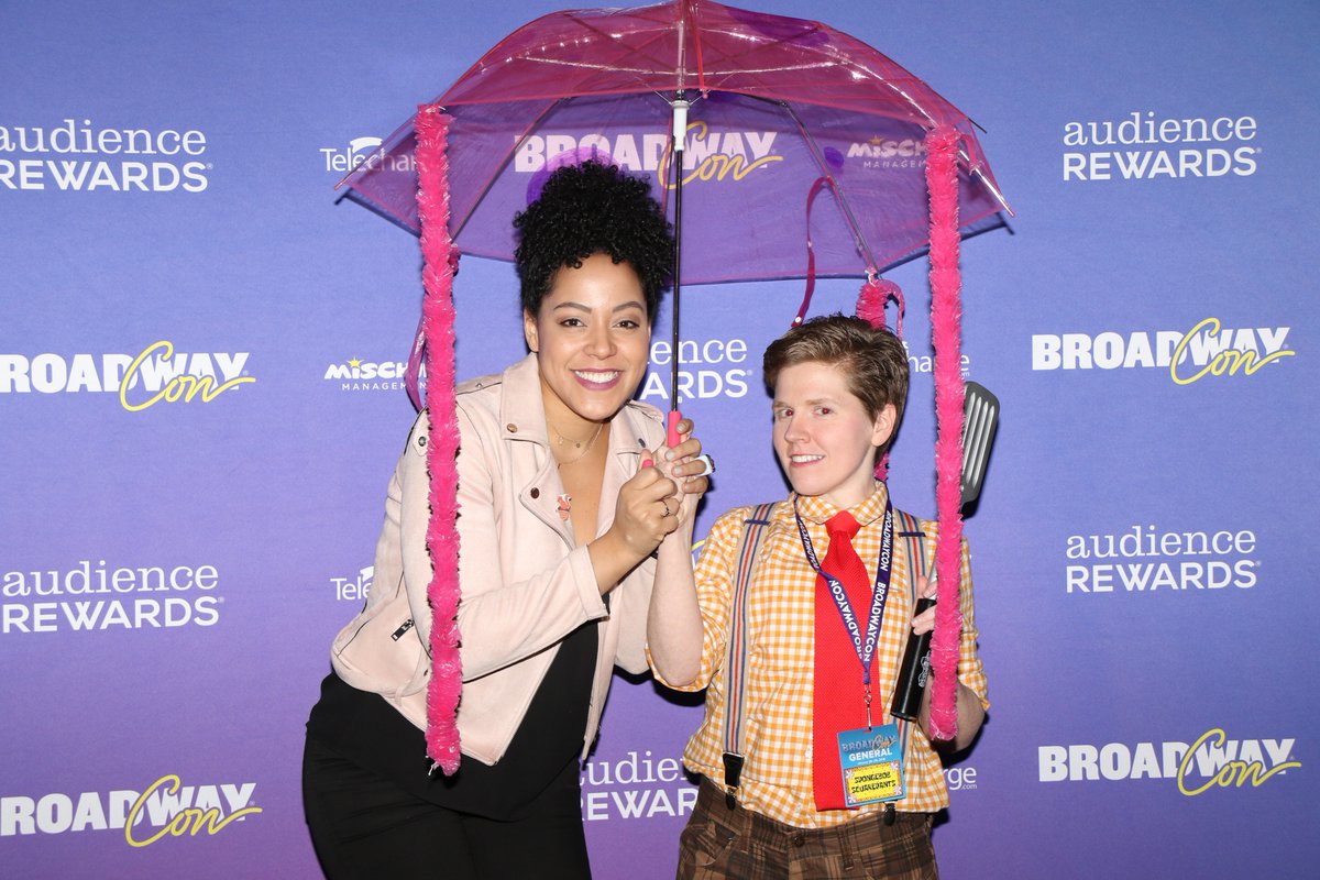 bwaycon's tweet photo. Best. Day. Ever. This Spongebob Broadway fan met Sandy Cheeks herself at #BwayCon2018! https://t.co/2vX5hg5VMx