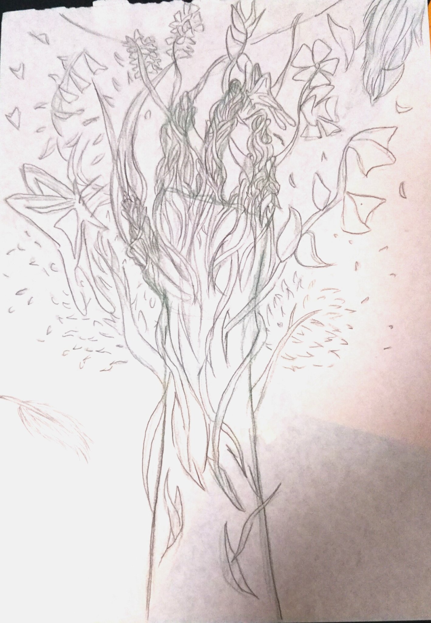 花太 合唱曲ヒカリ のイメージ画の下書き出来たー ラフ画か 出来たはいいが 細かすぎた これを完成されろと言われると無理な気がしてきた ﾟdﾟ イラスト好きさんと繋がりたい ラフ画 イメージ画 ヒカリ