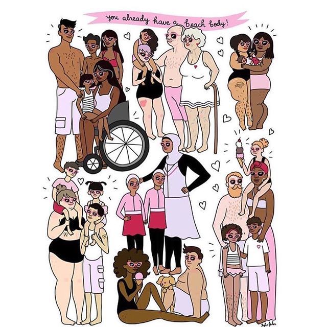 JuniorStyleLDN's tweet photo. Love this illustration.
.
.
#Repost @paulette
・・・
Our summer mantra : beach for everyone ! ☀ 💕 #teamnobikinibody #mood #summermantra #quoteoftheday #illustration #beachbody #beachdays #summertime #paulettemagazine #jrstyledigs https://t.co/z8SqZe5Og7 https://t.co/qMdlG9YEXl