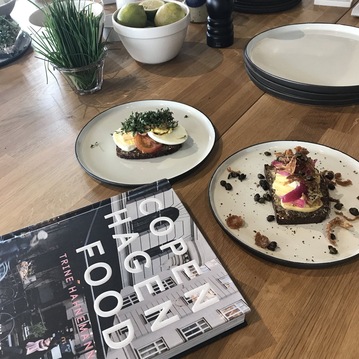 In #Copenhagen #onassignment for <a href="/LPMagUK/">Lonely Planet Mag UK</a>, learning how to make #smorrebrod with the lovely @TrineHahnemann #food #travel #nordic