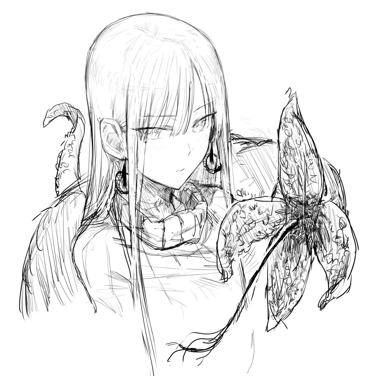 筆慣らしサキュバスちゃん 