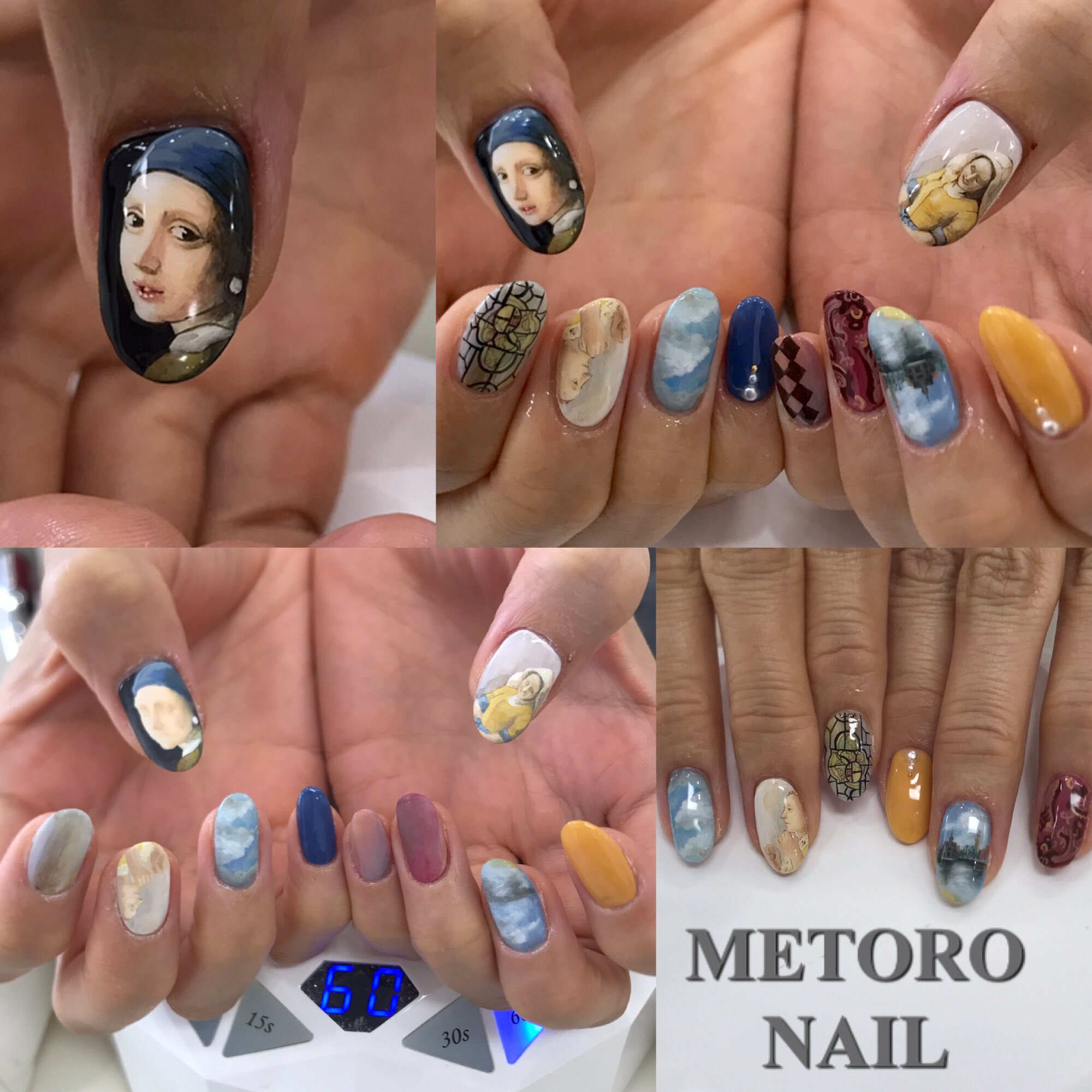 痛ネイル 関西 大阪 兵庫 Metoro V Twitter 久々に絵画ネイルしました フェルメールネイル Metoronail 神戸 ネイルサロン 痛ネイル T Co E7f5kcen3x Twitter