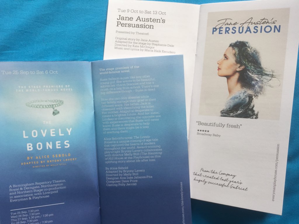 Persuasion opens in October this year <a href="/LivEveryPlay/">Liverpool Everyman & Playhouse theatres</a> which we’re so excited about. Plus, the weeks before at #everyman they have the stage premiere of The Lovely Bones. Wow! Two great adaptations back to back! #thelovelybones #janeausten #adaptation <a href="/LivEchonews/">Liverpool Echo</a> <a href="/Kate_McGregor/">Kate McGregor</a>