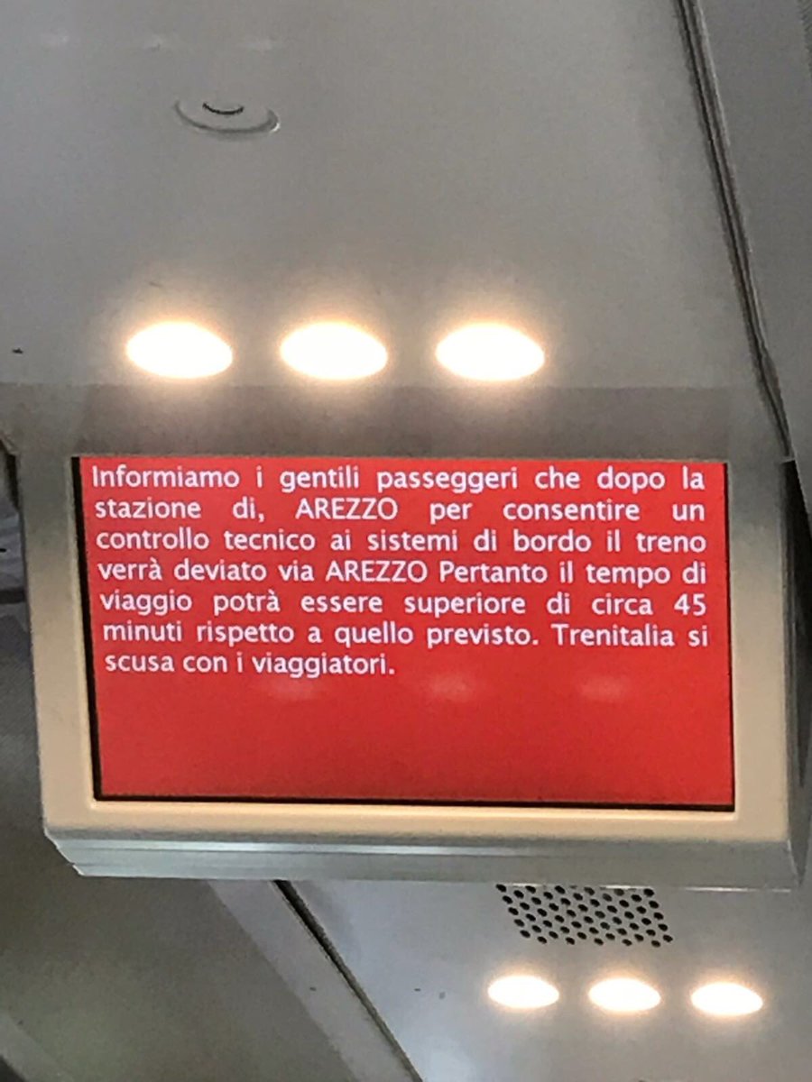avvmonicar's tweet photo. ⁦@LeFrecce⁩ #avviso a bordo #FRECCIA https://t.co/SbatePhfun