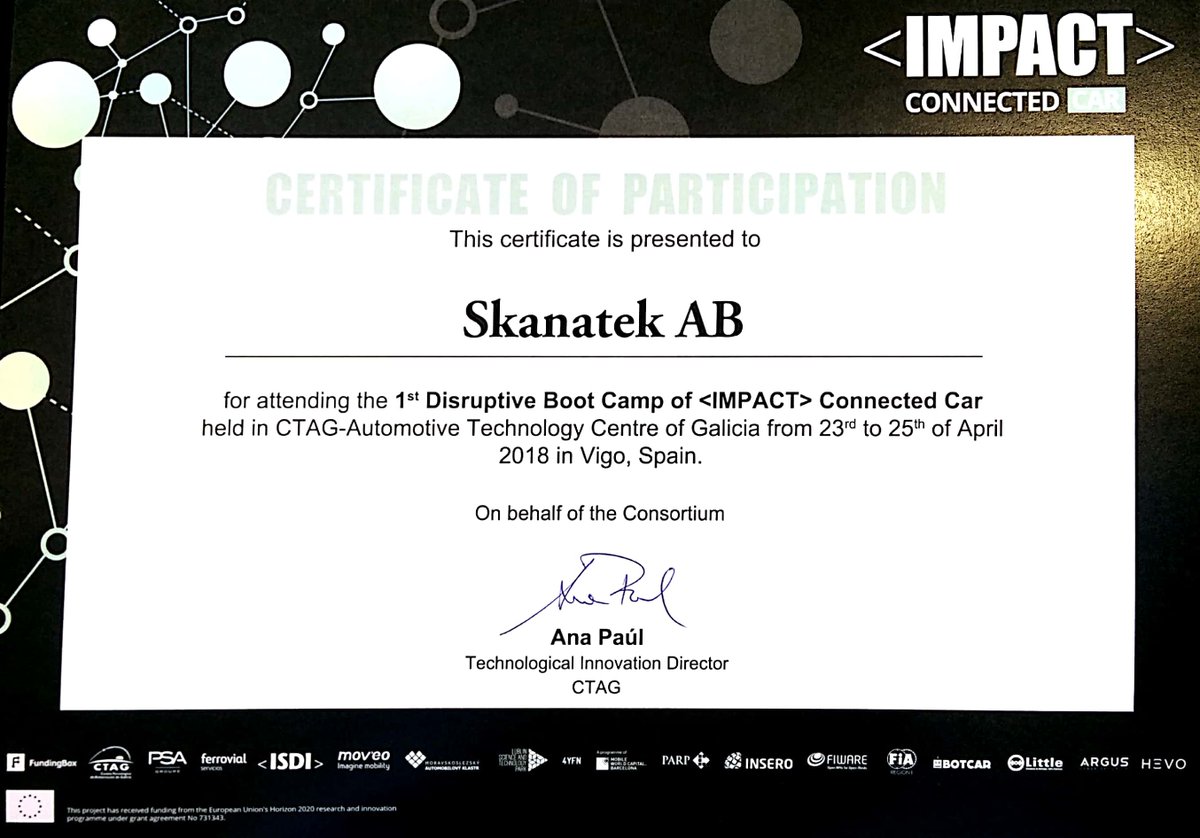 tunnll_'s tweet photo. #IMPACTConnectedCar journey wasn’t easy. Our competitors were strong. Congrats all of you! We really appreciate the experience. Keep working. 💪 Thanks for the incredible opportunity. @Impact_acc @EU_Commission. #Tunnll https://t.co/Fqv6x5TllE