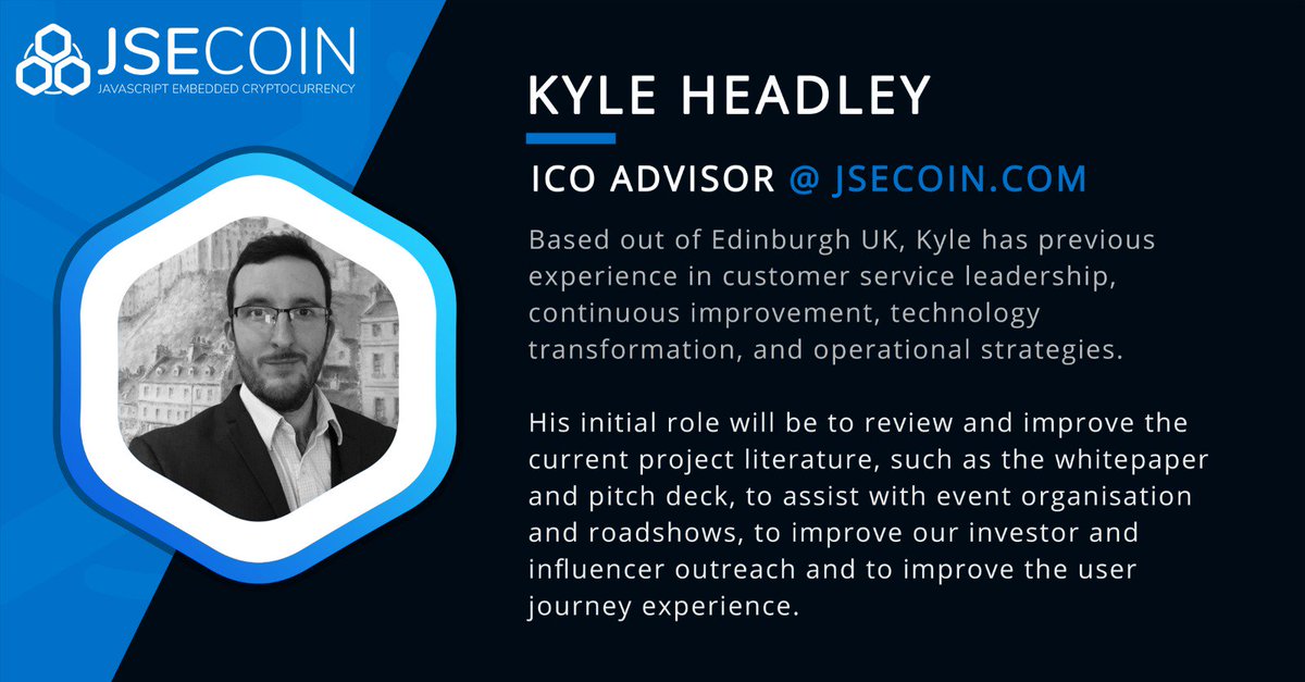 jsecoin's tweet image. New Advisor Appointed - Mr Kyle Headley

 jsecoin.com/ico-advisor-ky…

 #ICOAdvisor #AdvisoryBoard