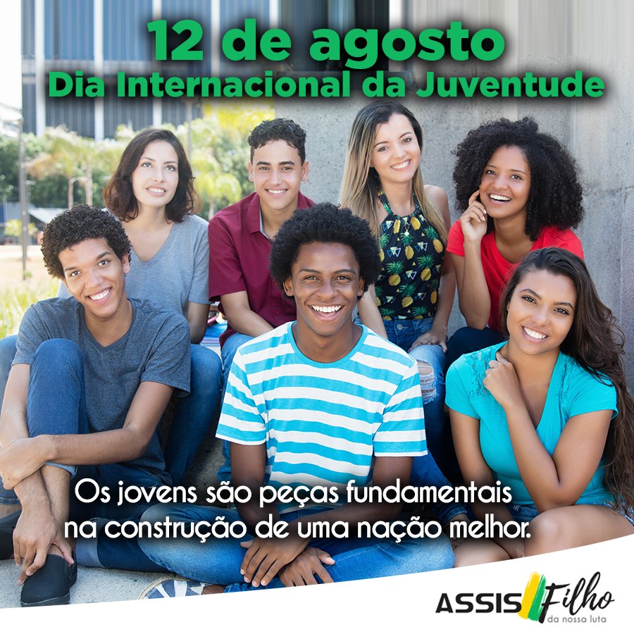 assisfilhoadvma's tweet photo. Para os jovens digo para acreditarem no futuro com esperança e protagonismo, vocês são os agentes de mudanças necessárias para um mundo melhor e mais justo. #AssisFilho #DiaInternacionalDaJuventude https://t.co/zawTCM2fSW