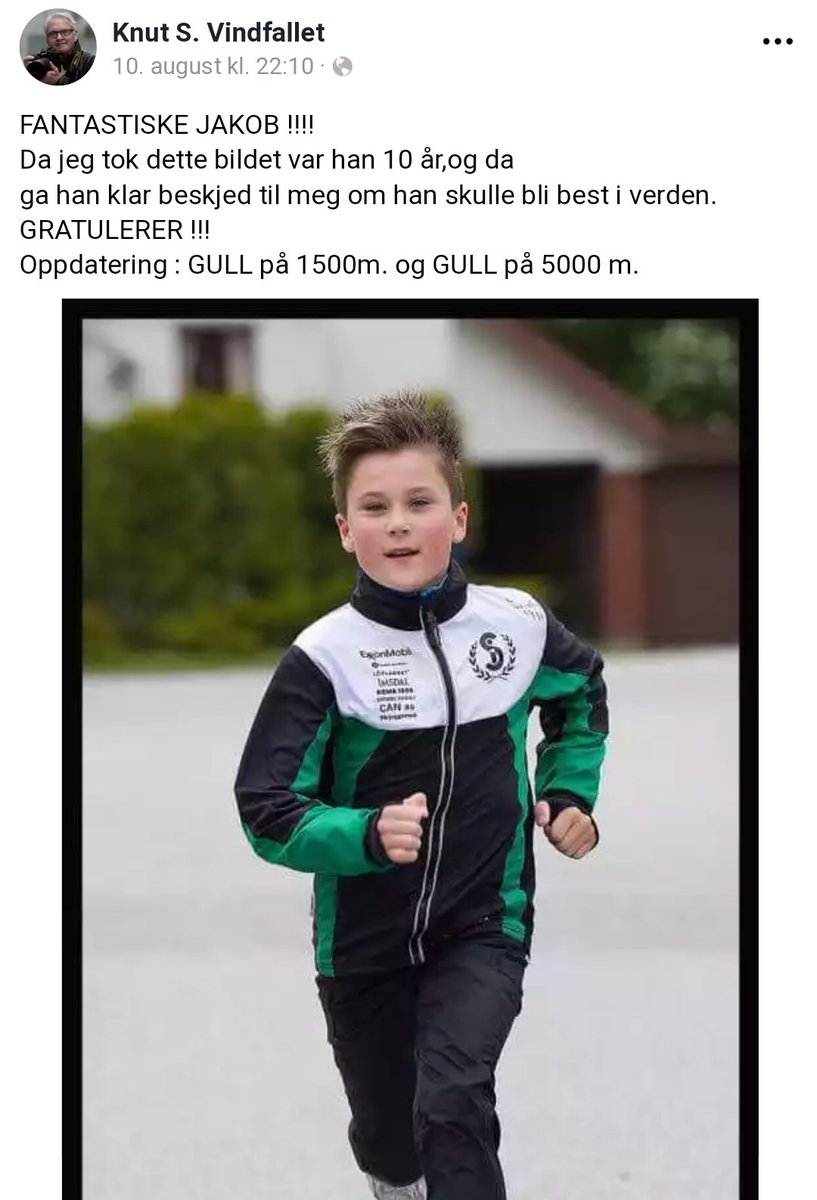 Ravn69's tweet photo. Pensjonert fotograf i #aftenbladet, Knut S. Vindfallet la ut dette på face i går #em #guull #Ingebrigtsen https://t.co/7rm2SXXfRx