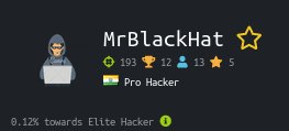 Mr_Abh1's tweet image. Here today i got Pro Hacker @hackthebox_eu  next target Elite Hacker 😀😀
Learned a lot and a lot more to learn #HTB
#ProHacker #MrBlackHat #Learn2Hack