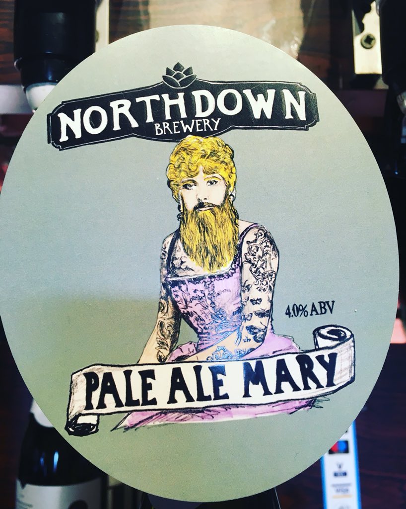 Our guest ale is this lovely new, local pale ale Mary from the Margate based Northdown Brewery! #drinklocal this #folkweek2018 🍺