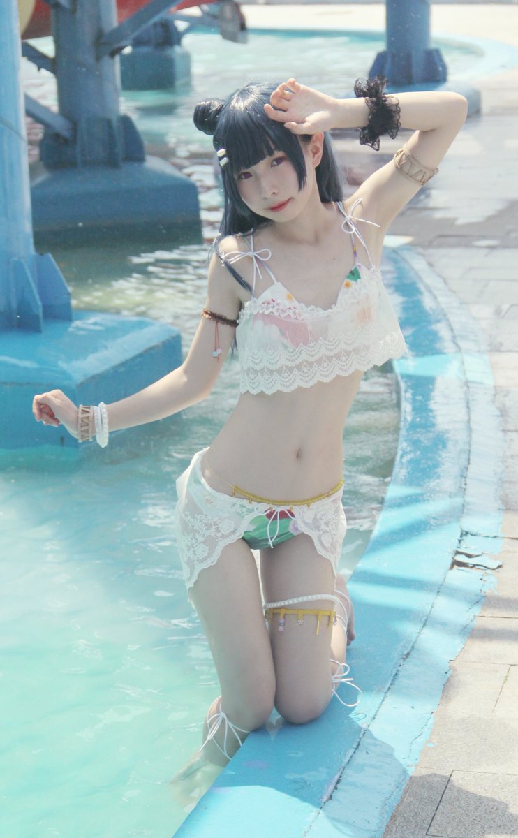 水着 #ラブライブ #コスプレ #cosplay #津島善子