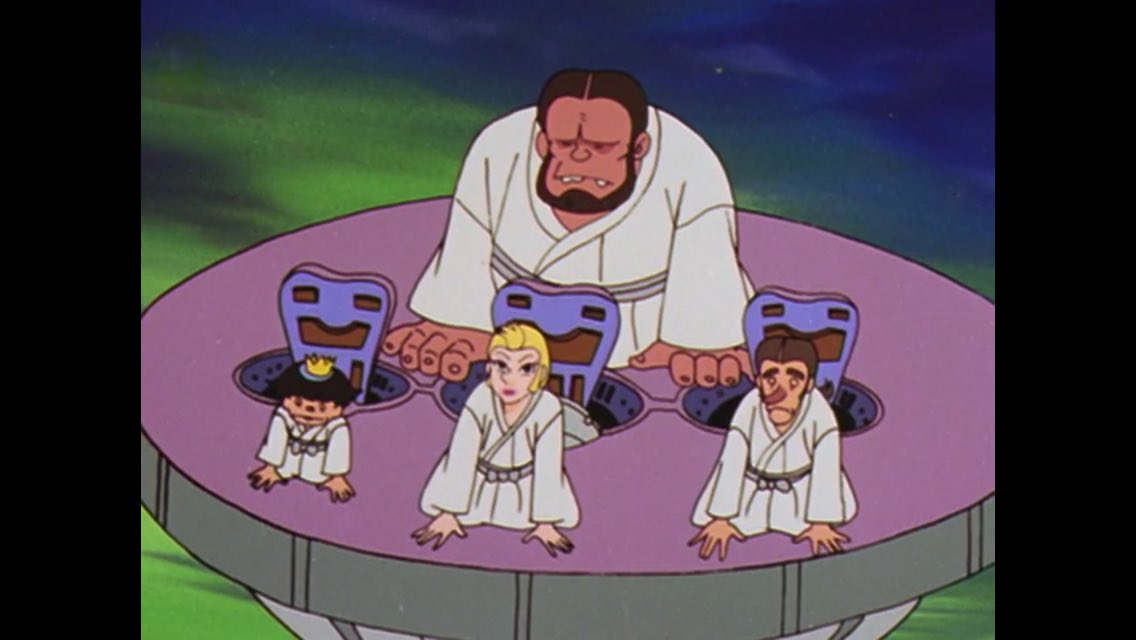 森藤陸 モリフジ リク 第9話 剣豪メカの起死回生の隠しミサイルがバレてしまった ついでにスカドンの バケウマ とコマロの バカ 発言 ヤットデタマン