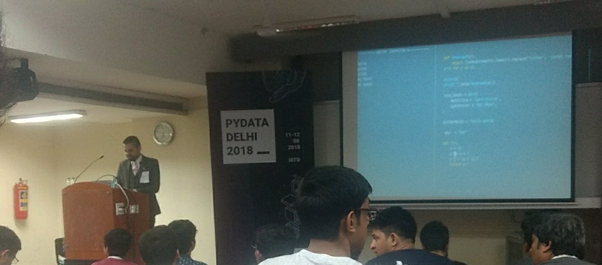 im_gozmit's tweet photo. @dontusethiscode @PyDataDelhi
" Sitting here on Weekend 5 P.M. time, discussing Python means you are really passionate."
#PyDataDelhi18 Strange Unicode π
π https://t.co/ALXd8TLA5c