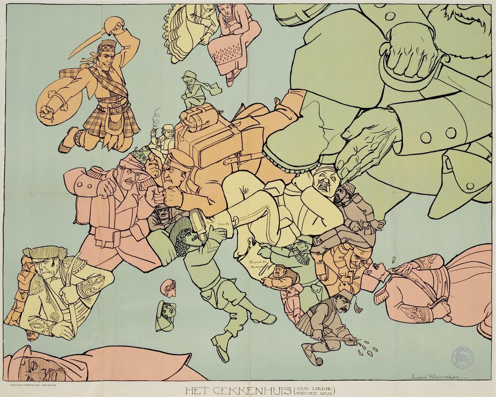 defilippovale's tweet photo. 32 of 100 #infographics way before they were so popular: Louis Raemaekers (1869 – 1956) – a Dutch painter and editorial cartoonist. He created this stunning satirical map of Europe at the beginning of the WWI. #100daysofinfographics #cartoons #map #illustrations https://t.co/UO9em9yHiF
