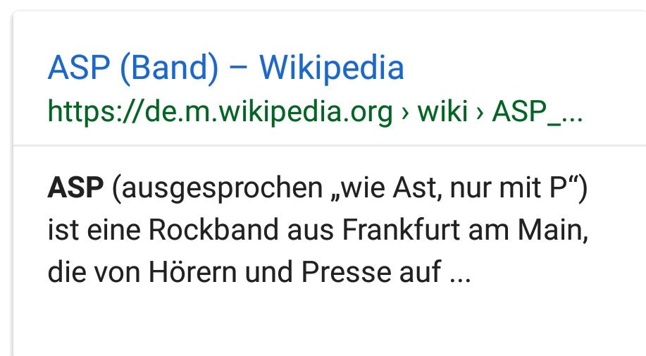 Es wird A S P ausgesprochen

Meme