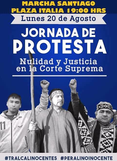 MagdaChikawal's tweet photo. Jornada de protesta #CasoLuchsingerMackay
Exigimos Nulidad y un juicio justo para José Tralcal, Luis Tralcal y José Peralino
#peralinoinocente 
#tralcalinocentes 
#juiciojusto https://t.co/ILi9qfhX34