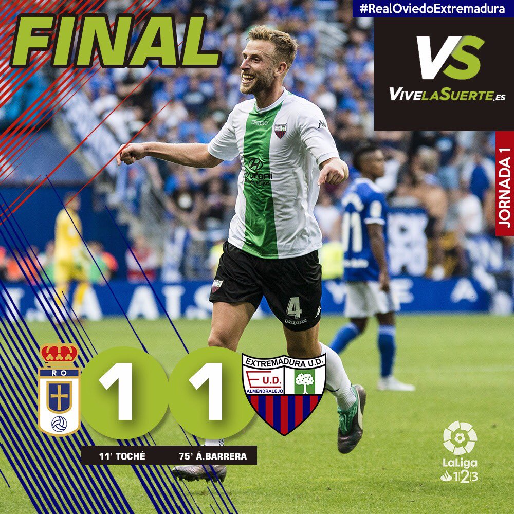 EXT_UD's tweet photo. FINAL

@RealOviedo 1-1 @EXT_UD https://t.co/8afGwG3CSW