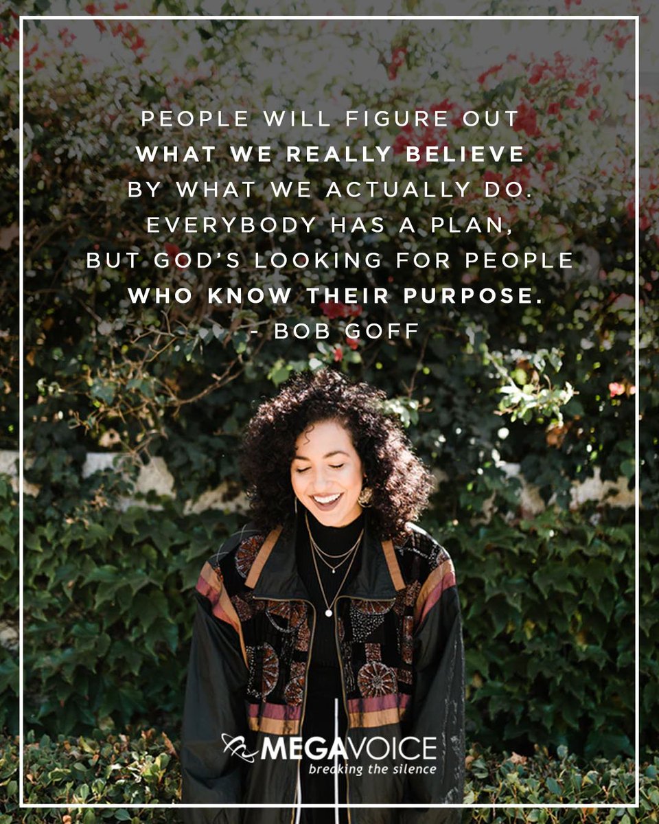 MegaVoiceTweets's tweet photo. Everybody has a plan. Know your purpose. #thatwemay #missions #missionbuilders #missionarylife #missiontrip #greatcommission #megavoice #breakthesilence #goandmakedisciples #endbiblepoverty https://t.co/0VtL6LlEk1